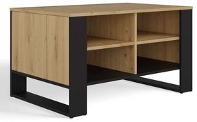 Kavos staliukas Moderns 4P, rudas/juodas, 90 cm x 58 cm x 50 cm