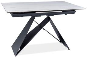 Stalas išskleidžiamas Modern Westin SC, baltas/juodas, 120 - 160 cm x 80 cm x 76 cm