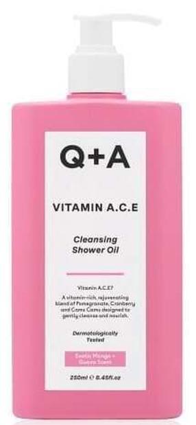 Kūno prausimosi aliejus Q+A Vitamin A.C.E, 250 ml