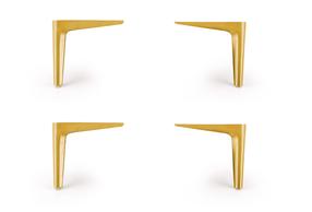 Baldų kojelė Modulo N3, aukso, 4 vnt.