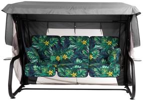 Lauko sūpynės Patio Venezia Black Edition, juodos/žalios/pilkos, 221 cm x 143 cm x 173 cm