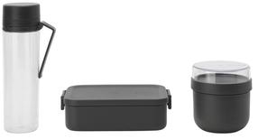 Maisto dėžučių rinkinys, buteliukas ir pietų dėžutė Brabantia Make & Take Break, 0.18 - 0.5 l, 3 vnt.