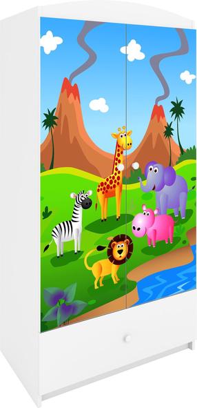 Spinta Kocot Kids Babydreams Safari, balta, 90 cm x 52 cm x 175.5 cm