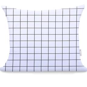 Dekoratyvinės pagalvėlės užvalkalas Restilo Ducato Modest, balta/juoda/violetinė, 60 cm x 50 cm, 2 vnt.