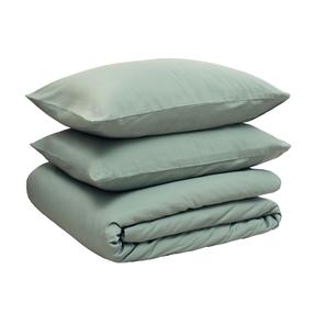 Patalynės užvalkalų komplektas Domoletti Solid WATER GREY, tamsiai žalia, 140 x 200 cm
