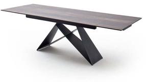 Valgomojo stalas išskleidžiamas MC Akcent Kobe, tamsiai ruda, 160 - 240 cm x 90 cm x 75 cm