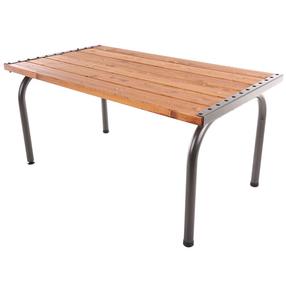 Lauko stalas Patio Park, antracito/ruda, 151 cm x 86 cm x 73 cm