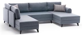 Kampinė sofa Hanah Home Belen, mėlyna, 202 x 300 cm x 75 cm
