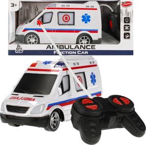 Rc automobilis Mega Creative Friction Car Ambulance 24/48, balta
