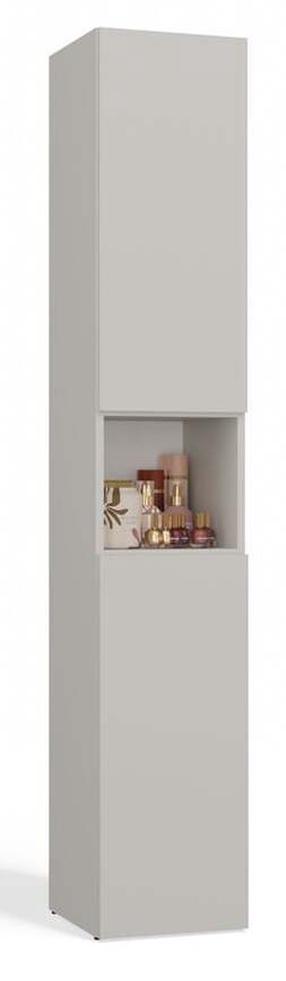 Vonios spintelė su skalbinių krepšiu Nel III, smėlio, 31 cm x 30 cm x 174 cm