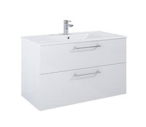 Vonios spintelė su praustuvu Masterjero Ekoline, balta, 46.5 cm x 101.3 cm x 61.1 cm