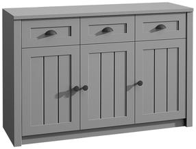 Komoda Gala Meble Prowansja K3SP, pilka, 43 cm x 130 cm x 88 cm