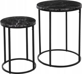 Kavos staliukų komplektas, juoda, 30 cm x 30 cm x 40.5 cm