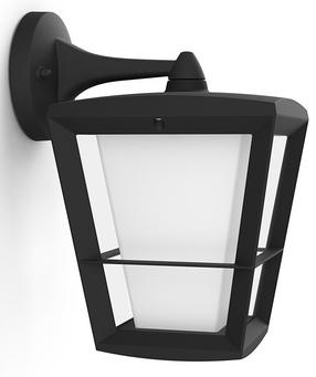 Sieninis lauko šviestuvas Philips Hue Econic, 15W, LED, IP44, juodas, 24.4 cm x 31.2 cm