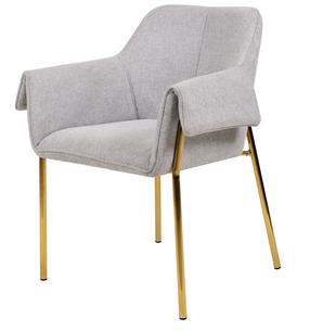 Valgomojo kėdė Kayoom Kelsey 100 3CSOM-GRY, blizgi, aukso/pilka, 60 cm x 69 cm x 82.5 cm