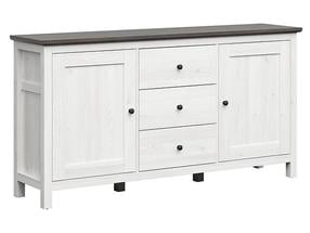 Komoda Hesen, balta, 44 cm x 186 cm x 96 cm