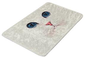 Vonios grindų kilimėlis Foutastic Blue Eyes 359CHL4165, dramblio kaulo/mėlyna, 60 cm x 40 cm