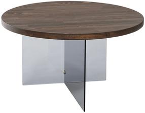 Kavos staliukas Kalune Design Serenity, riešuto/tamsiai pilka, 70 cm x 70 cm x 40 cm