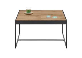 Kavos staliukas MCakcent Larkana, rudas/juodas, 83 cm x 83 cm x 45 cm