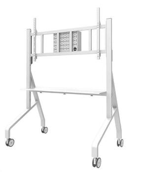 Grindų stovas plokštiesiems ekranams Neomounts, baltas, 75 cm x 132 cm x 129 - 139 cm