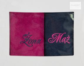 Vonios rankšluosčių rinkinys Husband/ Wife RH-29, purpurinė (magenta)/tamsiai mėlyna, 90 cm x 50 cm, 2 vnt.