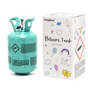 Helio dujos balionams universalus PartyDeco Let's Fly Assorted, žalias/rožinis/(spalva/dizainas parenkami atsitiktine tvarka)