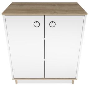 Spintelė Kalune Design Nüanse 875ZNA4552, balta/riešuto, 42 cm x 72 cm x 83.1 cm