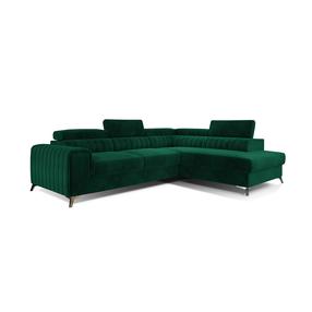 Kampinė sofa Laurence Kronos 19, tamsiai žalia, dešininė, 205 x 278 cm x 92 cm