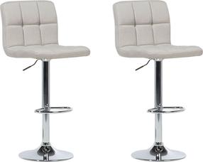 Kėdžių rinkinys Beliani Marion, blizgi, smėlio, 45 cm x 45 cm x 92 - 114 cm, 2 vnt.