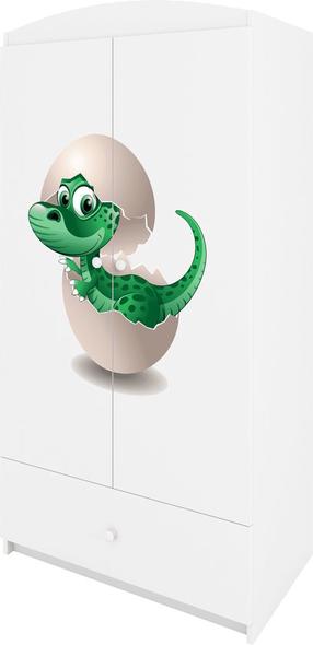 Spinta Kocot Kids Babydreams Baby Dino, balta, 90 cm x 52 cm x 175.5 cm