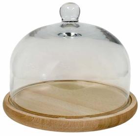 Tortinė, su dangčiu, Ø 19.5 cm, Skaidri/Ruda