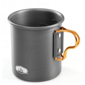 Puodelis GSI Outdoors Halulite, aliuminis, 8.6 cm, 0.414 l, juoda