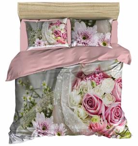 Patalynės užvalkalų komplektas Mijolnir 178PRL1213, baltas/žalias/rožinis, 200 x 220 cm