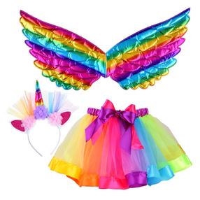 Karnavalo aksesuarų rinkinys vaikams, vienaragis/drugelių fėja Jokomisiada ZA4804, įvairių spalvų