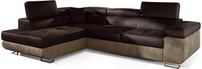 Kampinė sofa Anton Monolith 29, Monolith 09, tamsiai ruda, kairinė, 202 x 275 cm x 90 cm