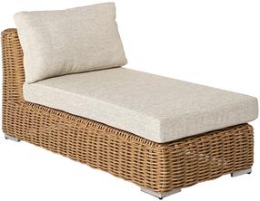 Lauko modulinės sofos elementas Miloo Maje, rudas/rusvai gelsva, 1 vietų