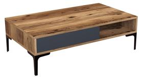 Kavos staliukas Kalune Design Istanbul, antracito/riešuto, 105 cm x 60 cm x 32.6 cm