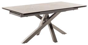 Valgomojo stalas išskleidžiamas MC Akcent Almiros, nerūdijančiojo plieno/pilka, 180 - 260 cm x 95 cm x 76 cm
