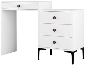 Kosmetinis staliukas Kalune Design Lizbon 556, baltas, 40 cm x 124 cm x 84.7 cm