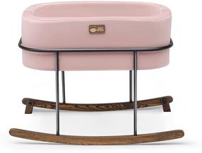 Lopšys kūdikiams viengulė Kalune Design Hier 676HDS1135, juoda/rožinė, be patalynės dėžės, su čiužiniu