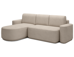 Kampinė sofa - lova Aurumm Touch 18, smėlio, kairinė, 180 x 285 cm x 92 cm