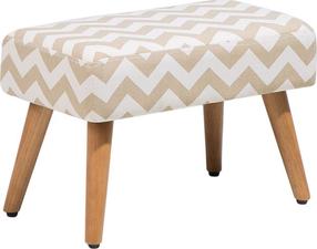 Taburetė Beliani Takoma, balta/smėlio, 30 cm x 50 cm x 35 cm