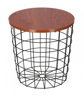 Kavos staliukas Springos CT0037, rudas/juodas, 39 cm x 39 cm x 40 cm