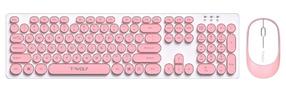 Klaviatūros ir pelės komplektas T-Wolf TF770, EN, balta/rožinė, belaidė