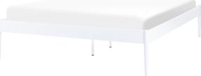 Lovos galvūgalis pusantros vietos Beliani Vaurs, 140 x 200 cm, balta, be čiužinio
