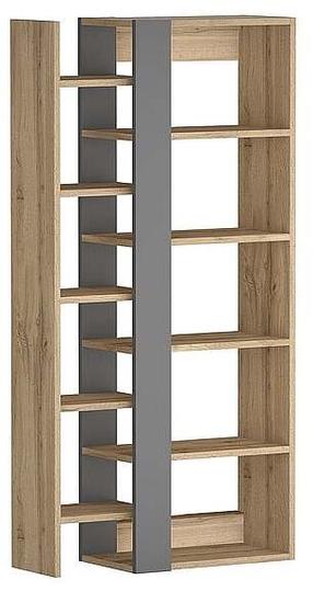 Pastatoma lentyna, antracito/ąžuolo, 29 cm x 80 cm x 165 cm