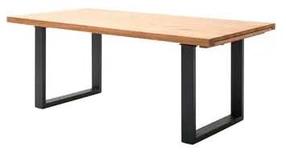 Valgomojo stalas išskleidžiamas MC Akcent Dayton, antracito/tamsaus ąžuolo, 200 - 300 cm x 100 cm x 77 cm