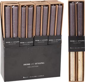 Kalėdinė žvakė, 8 h, 2 vnt., Aukso/Violetinė