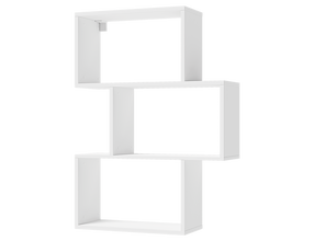 Sieninė lentyna Evertti, balta, 20 cm x 80 cm x 108 cm