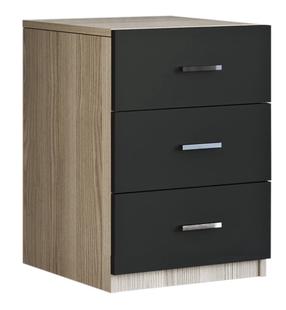 Komoda Kalune Design Vario C 956LCS1302, ąžuolo/juoda, 46.5 cm x 44.5 cm x 61.8 cm